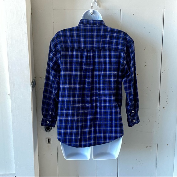 Vintage Y2K Old Navy Plaid Flannel Button Down Shirt Top - Picture 10 of 11